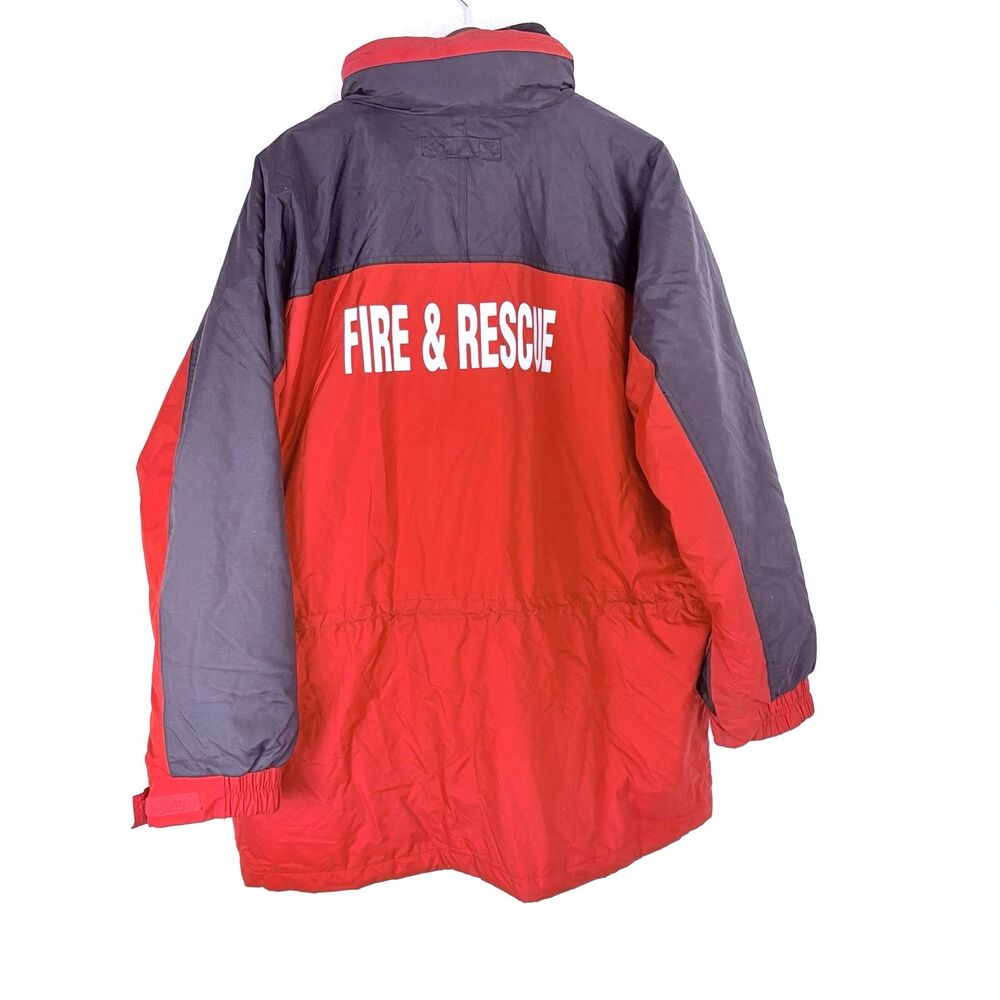 WearGuard Fire & Rescue Jacket 2XL Insulated Red Gray Work Coat EMS Volunteer